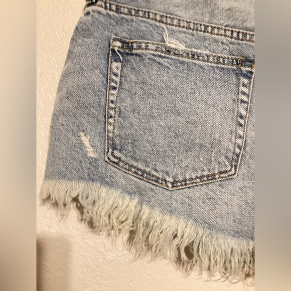 We The Free Distressed Jean Shorts by Free People - Picture 7 of 11